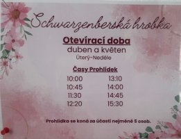 Schwarzenberská hrobka - otevírací doba