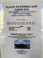 Plavby na rybníku Svět